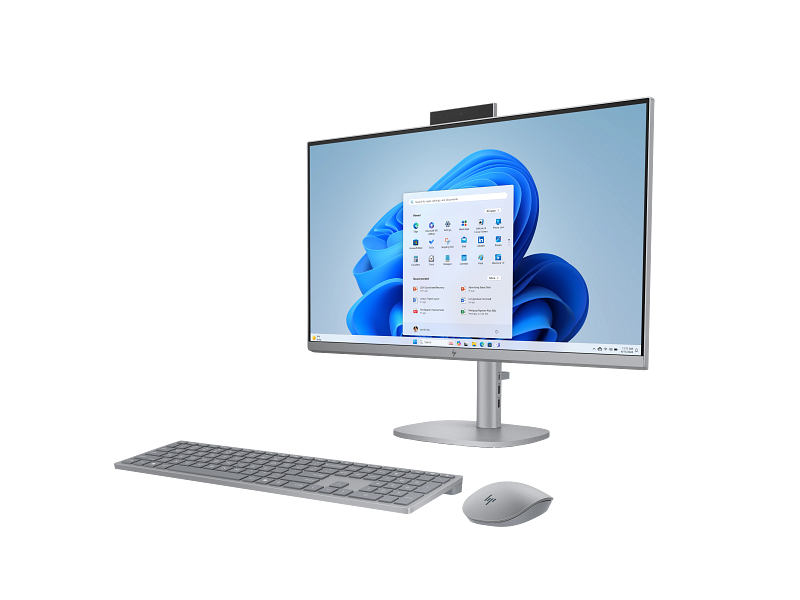 COMPUTADOR DESKTOP HP AIO 27" FHD U7-155H TOUCH 300NITS OMNI X 32G 1TB SSD W11H PRATA - Imagem 4