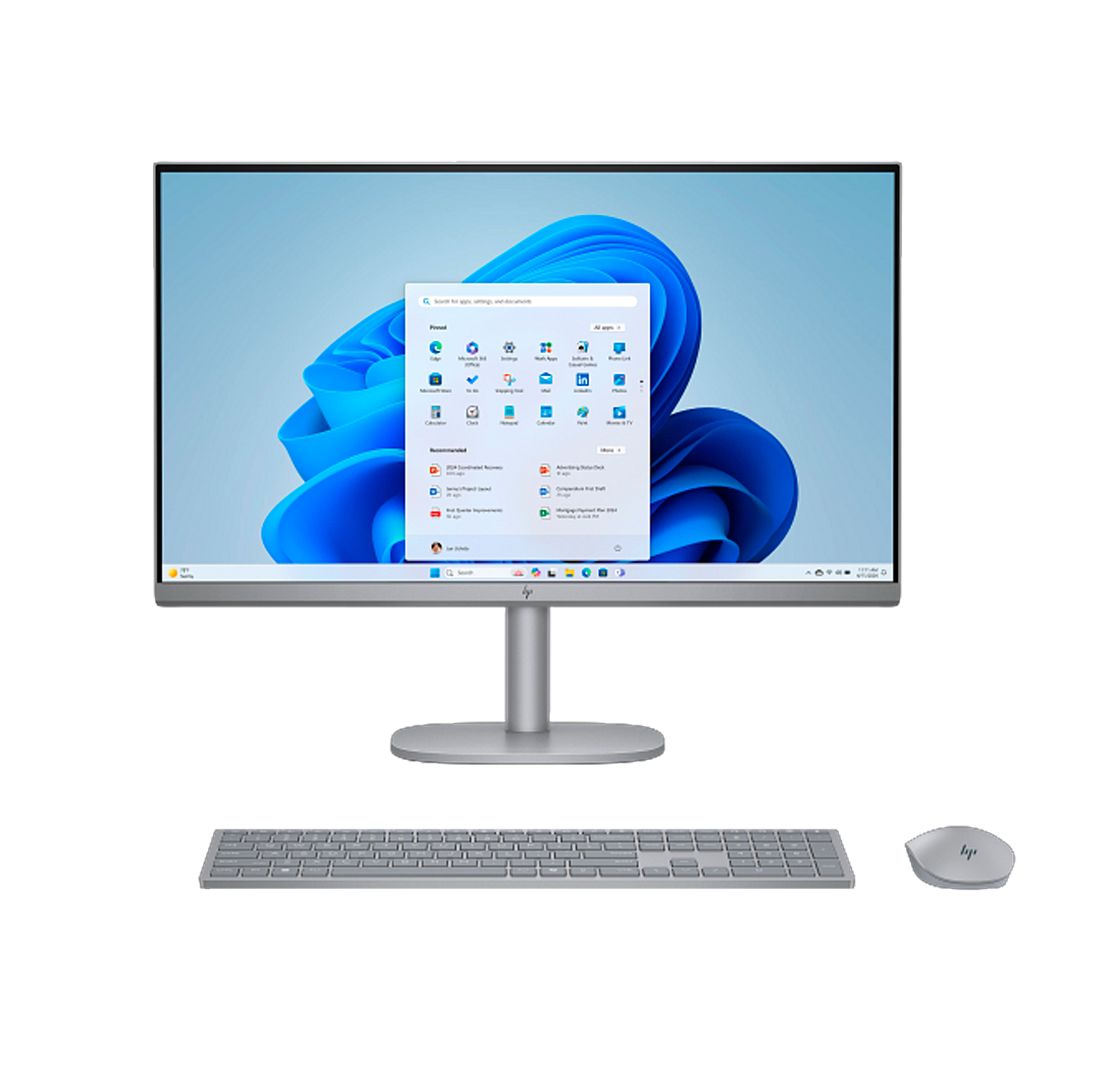 COMPUTADOR DESKTOP HP AIO 27" FHD U7-155H TOUCH 300NITS OMNI X 32G 1TB SSD W11H PRATA