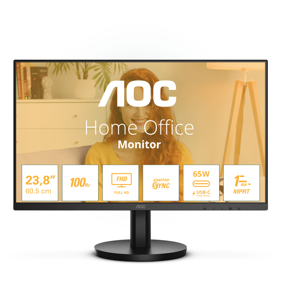 MONITOR AOC 23.8" FULL HD IPS 100HZ 1MS HDMI - Imagem 7